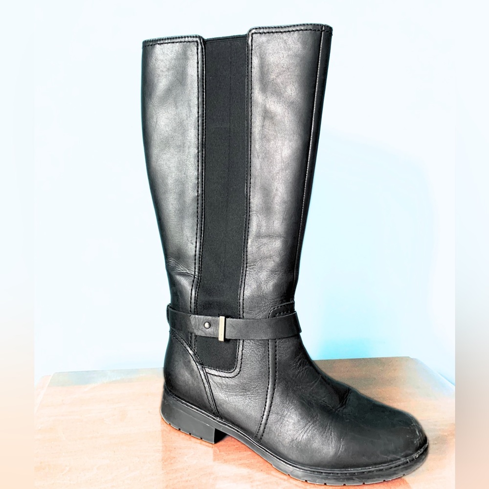 CLARKS Knee High Leather Boot